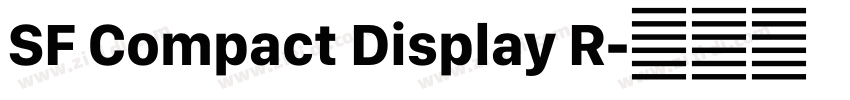 SF Compact Display R字体转换